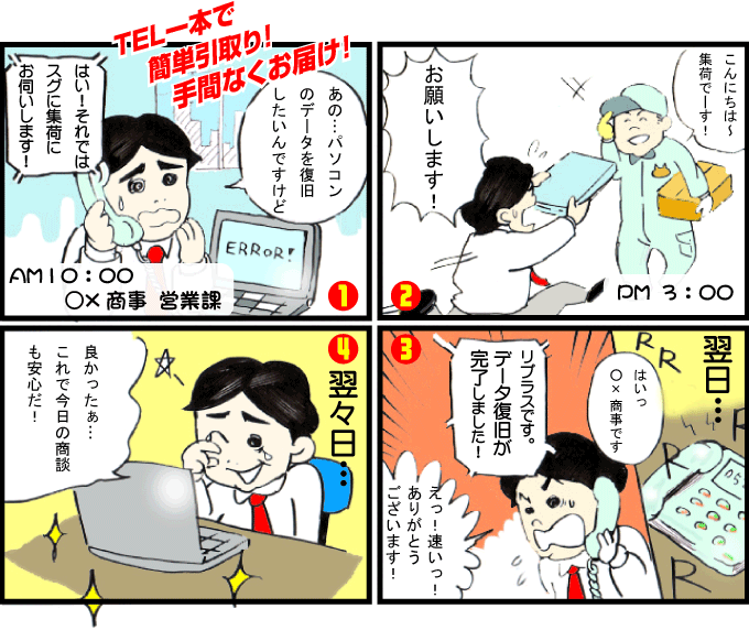 急いで取り戻したい方 特急データ復旧 ハードディスク 修理 大分